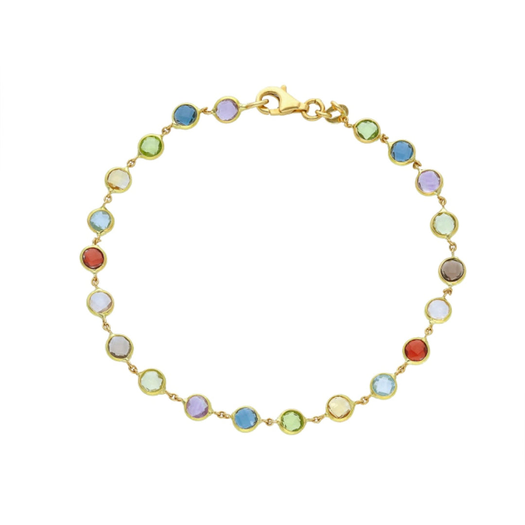 Bracciale in Oro con Pietre colorate e Zirconi