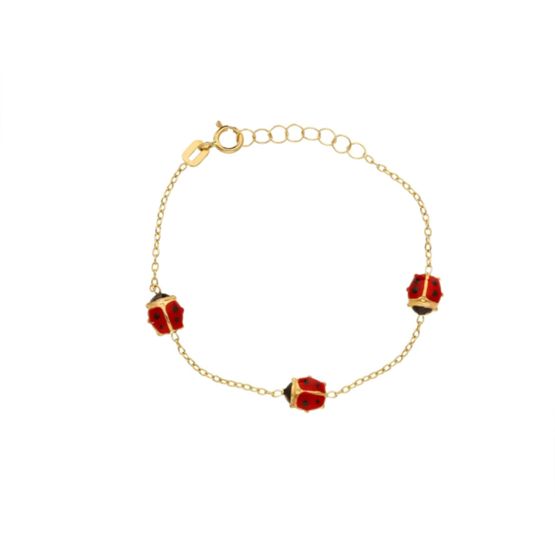 Bracciale coccinella in oro 18