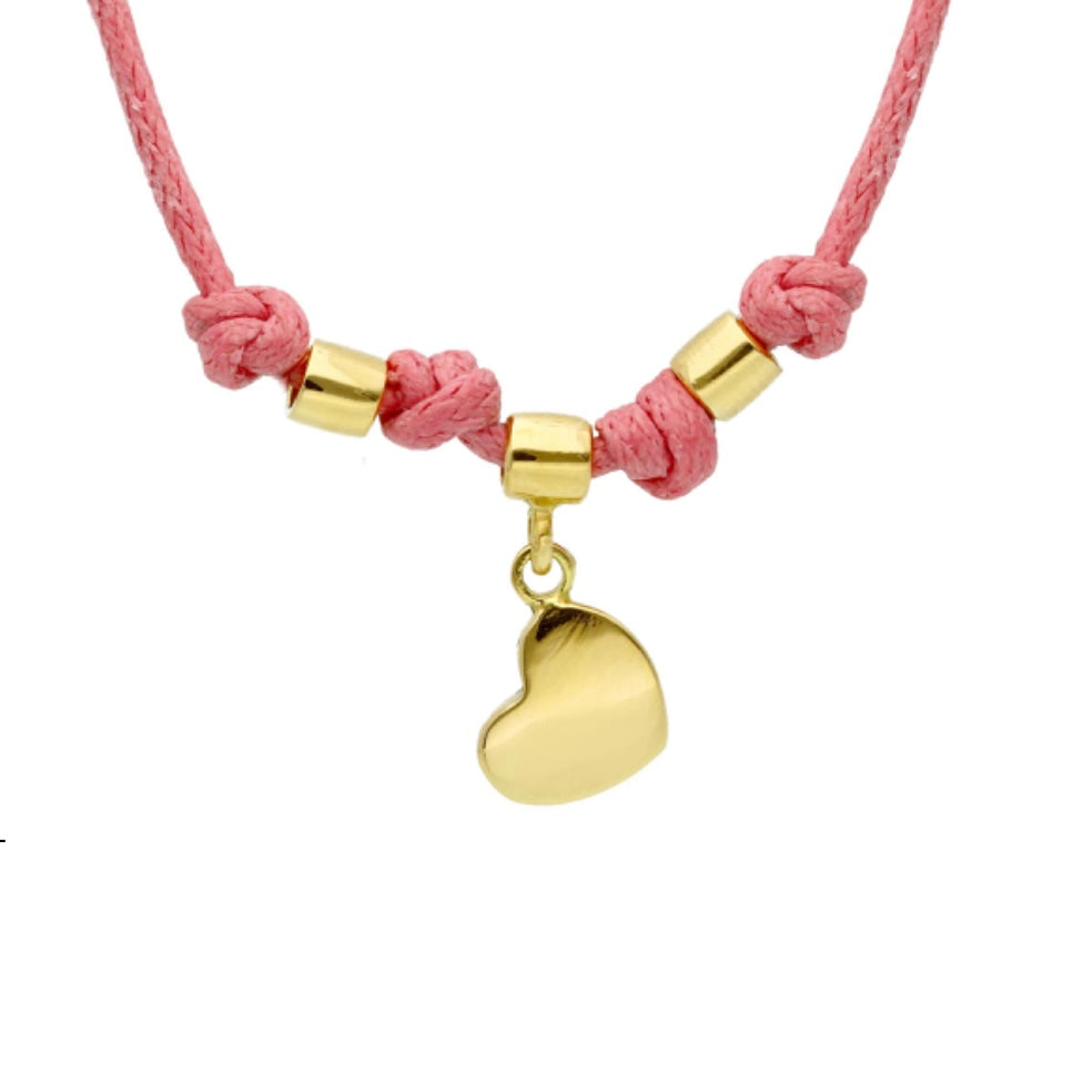 Collana Corda con Ciondolo Cuore