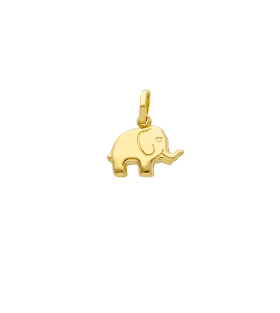 Ciondolo elefante oro giallo 18 kt